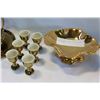 Image 2 : LUSTRE WARE TEASET ON TRAY AND MINT DISH