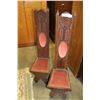 Image 1 : PAIR OF TALL ROMAN STYLE CHAIRS