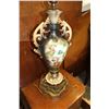 Image 2 : PAIR ANTIQUE HAND PAINTED TABLE LAMPS