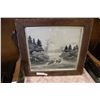 Image 1 : OAK FRAMED EASTERN PICTURE ON SILK
