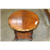 Image 1 : ROUND VINTAGE WALNUT SCALLOPED EDGE PARLOUR TABLE