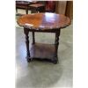Image 2 : ROUND VINTAGE WALNUT SCALLOPED EDGE PARLOUR TABLE