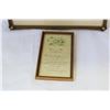 Image 2 : ANTIQUE GILT FRAMED PICTURE OF GIRL IN BONNET AND SMALL MOTTO PIUCTURE