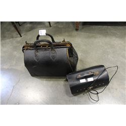 2 ANTIQUE DOCTORS BAGS WITH CONTENTS
