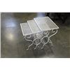 Image 2 : WHITE METAL NESTING TABLE SET