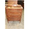 Image 1 : FIVE DRAWER ANTIQUE HIGHBOY DRESSER ON CASTORS