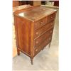 Image 2 : FIVE DRAWER ANTIQUE HIGHBOY DRESSER ON CASTORS