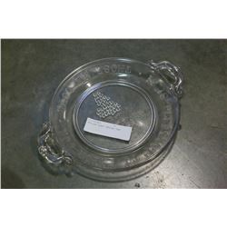 ANTIQUE GLASS SERVING TRAY