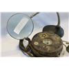 Image 1 : VINTAGE SECURITY TIME PIECE WITH STATION KEY AND DESK TOP MAGNIFIER