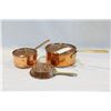 Image 1 : TWO VINTAGE COPPER LIDDED POTS