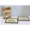 Image 1 : TWO VINTAGE FRAMED RAILROAD PRINTS AND BOOK