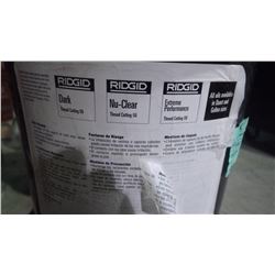 2 pails ridgid new clear thread cutting oil