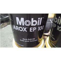 4 - 18.9 litre pails of Mobile Airox EP100 Rock Drill oil / hydraulic oil