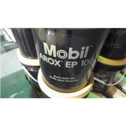 4 - 18.9 litre pails of Mobile Airox EP100 Rock Drill oil / hydraulic oil