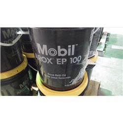 4 - 18.9 litre pails of Mobile Airox EP100 Rock Drill oil / hydraulic oil