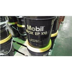 4 - 18.9 litre pails of Mobile Airox EP100 Rock Drill oil / hydraulic oil