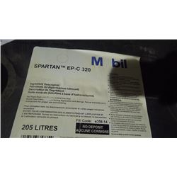 205 litre Mobil Spartan EPC 320 hydraulic oil