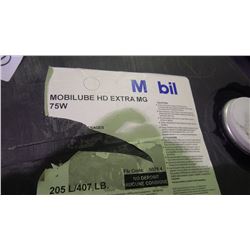 205 litre Mobil lube HD extra MG 75W gear lube