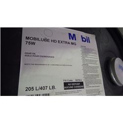 205 litre Mobil lube HD extra MG 75W gear lube