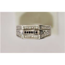 Sterling Silver Cubic Zirconia Men's Ring Retail $160