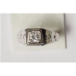 Sterling Silver Cubic Zirconia Men's Ring/Retail $60