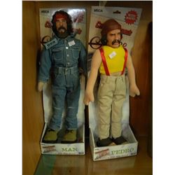 2 CHEECH & CHONG BOXED ACTION FIGURINES