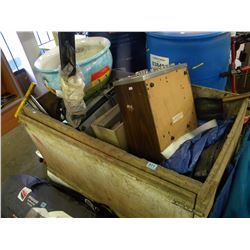 ROLLING BIN OF MISC ELECTRONICS/EQUALIZER HITCH FOR 2006-2010 FORD EXPLORER/TARPS/ETC