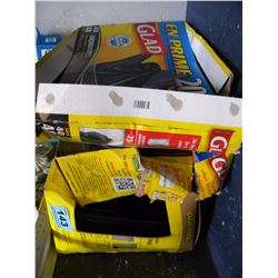 3 BOXES OF GLAD GARBAGE BAGS (seized freight)
