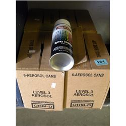 4 BOXES OF 6 WHITE AEROSOL SPRAY CANS