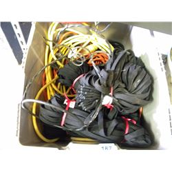 CRATE OF EXTENSION CORDS/ETC