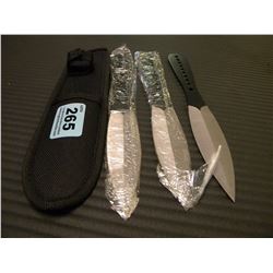NEW 3 PIECE THROWING KNIFE SET WITH CASE