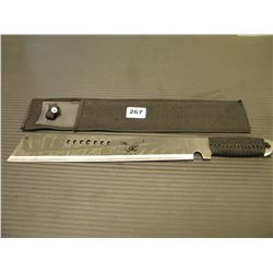 NEW SILVER MACHETTE WITH CASE