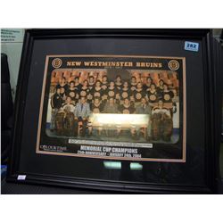 FRAMED 76-77 NEW WEST BRUINS MEMORIAL CUP CHAMPIONS PHOTO