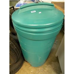 LARGE GREEN GARBAGE CAN
