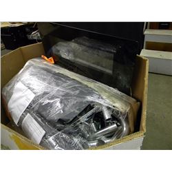 PALLET OF 13X27' FT CAR SHELTER PIECES & ELECTRIC FIREPLACE