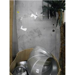 BOX OF GALVANIZED ELBOWS/2 METAL FIREDOORS (SEIZED FREIGHT)