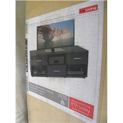 NEW IN BOX BLACK 60" WIDE FLAT PANEL TV STAND