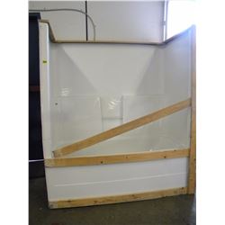 LARGE WHITE FIBER GLASS TUB SURROUND (SEIZED FREIGHT)
