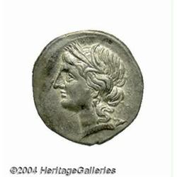 Zeugitania, Carthage. Ca. 215-205 B.C. AR half