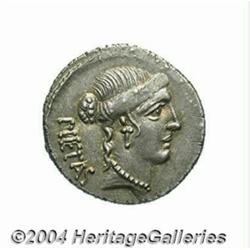 Albinus Bruti f. 48 B.C. AR denarius (19 mm,