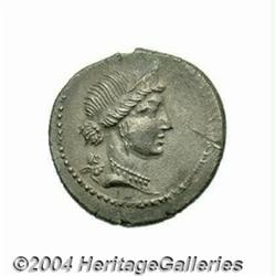 Julius Caesar. 46-45 B.C. AR denarius (19 mm,