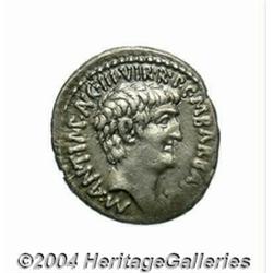 Mark Antony and Octavian.. 41 B.C. AR denarius