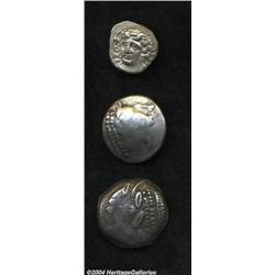Lot of three Greek silver coins. Includes: