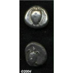 Lot of two AR staters from Aigina. Includes: