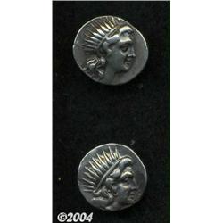 Lot of two plinthophoric period AR drachms,