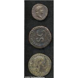 Lot of three early imperial AE. Includes: