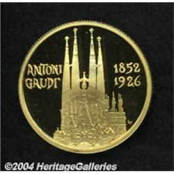 Antoni Gaudi gold Commemorative 50 Diners