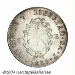 Rio de la Plata. 8 Reales 1837-P, KM20, AU,
