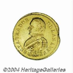 La Rioja. Gold 2 Escudos 1842-R, KM13, XF,