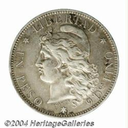 Republic. Peso 1881, KM4, XF+ with attractive